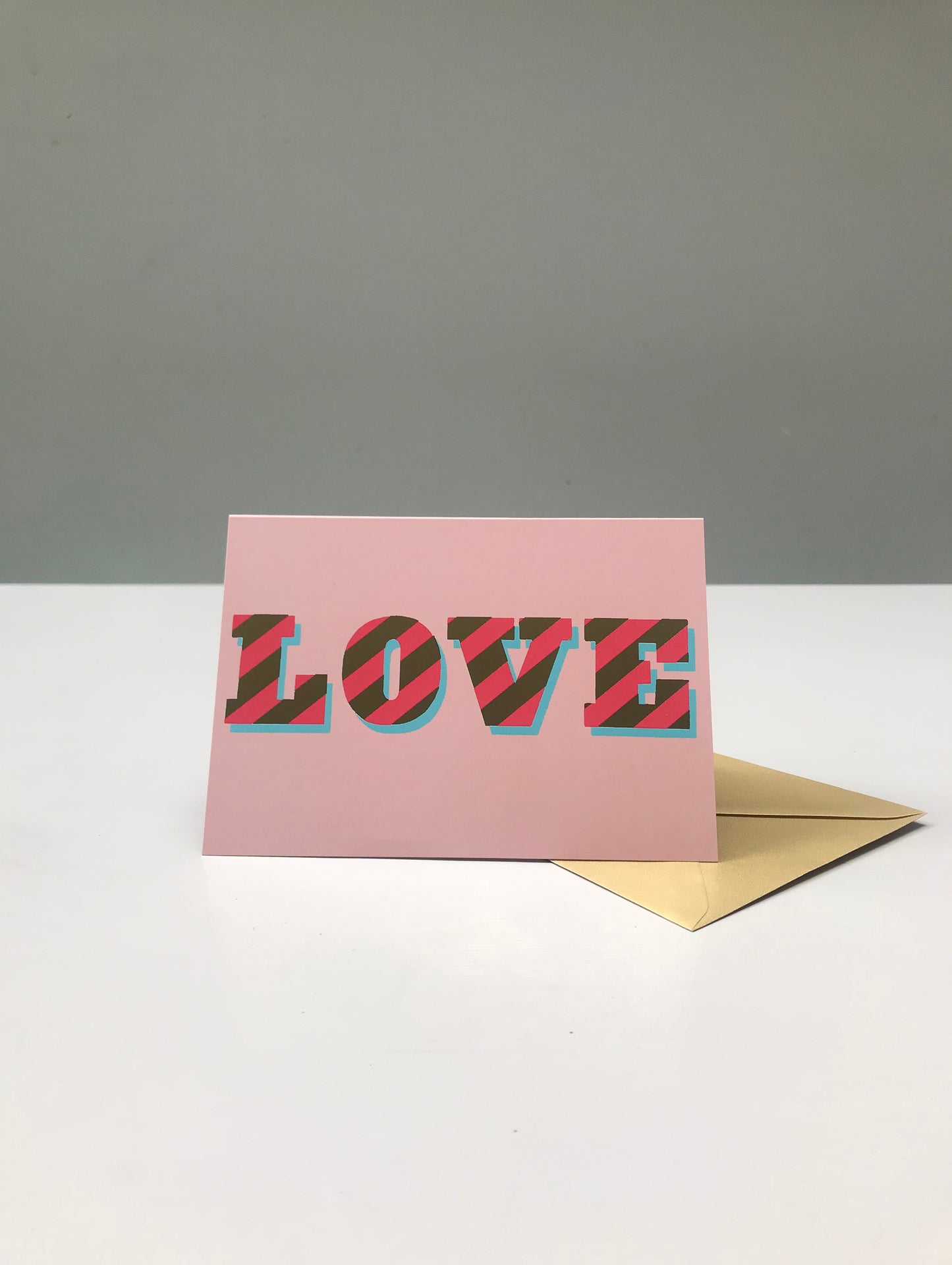Love stripe greeting card