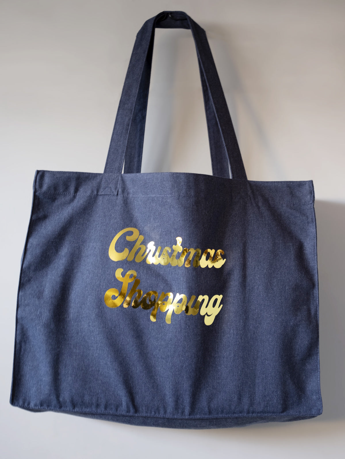 Christmas shopping tote bag