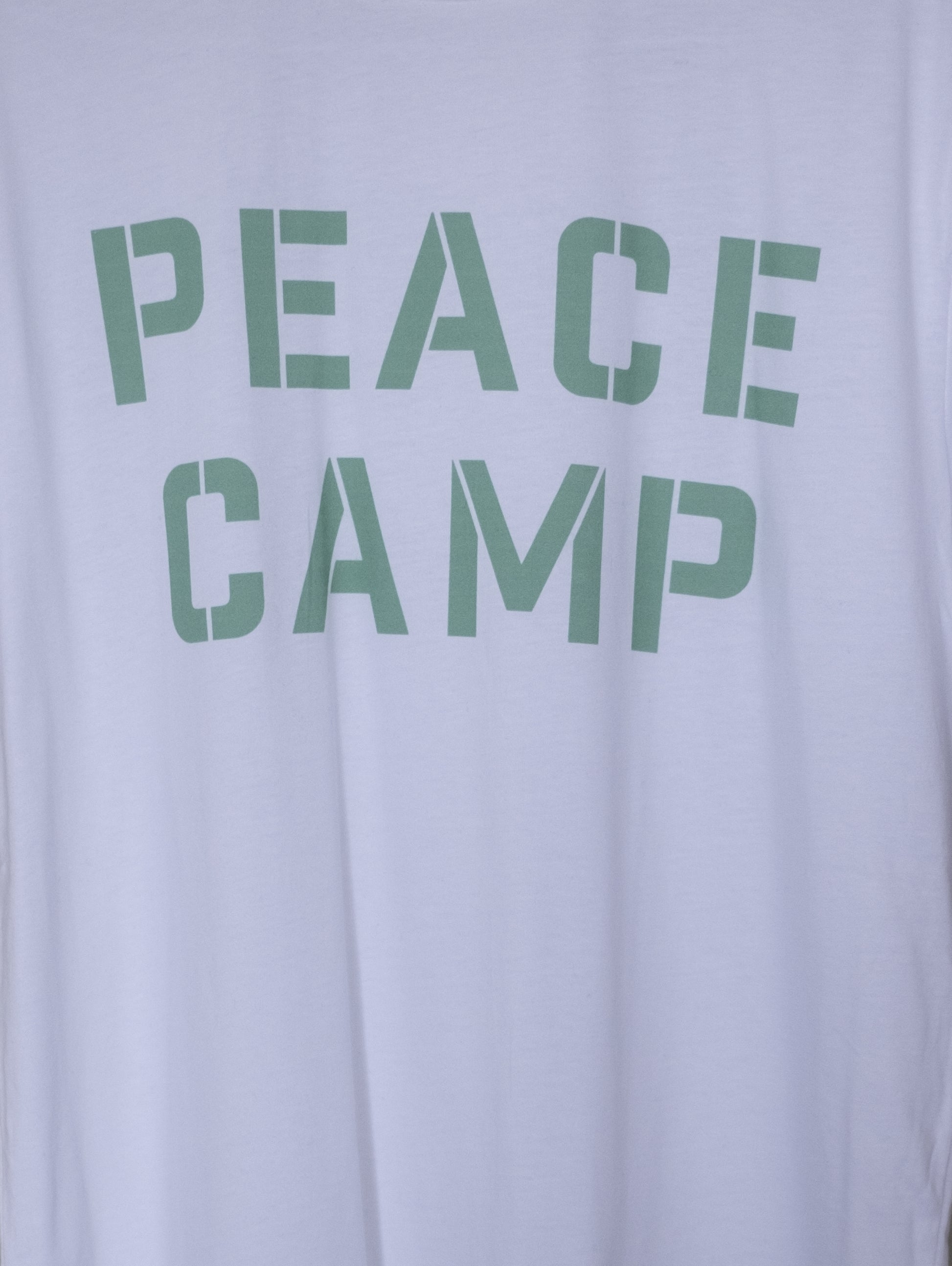 Peace camp t-shirt on soft organic cotton
