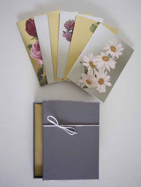 FLORAL BOX SET OF CARDS X 6