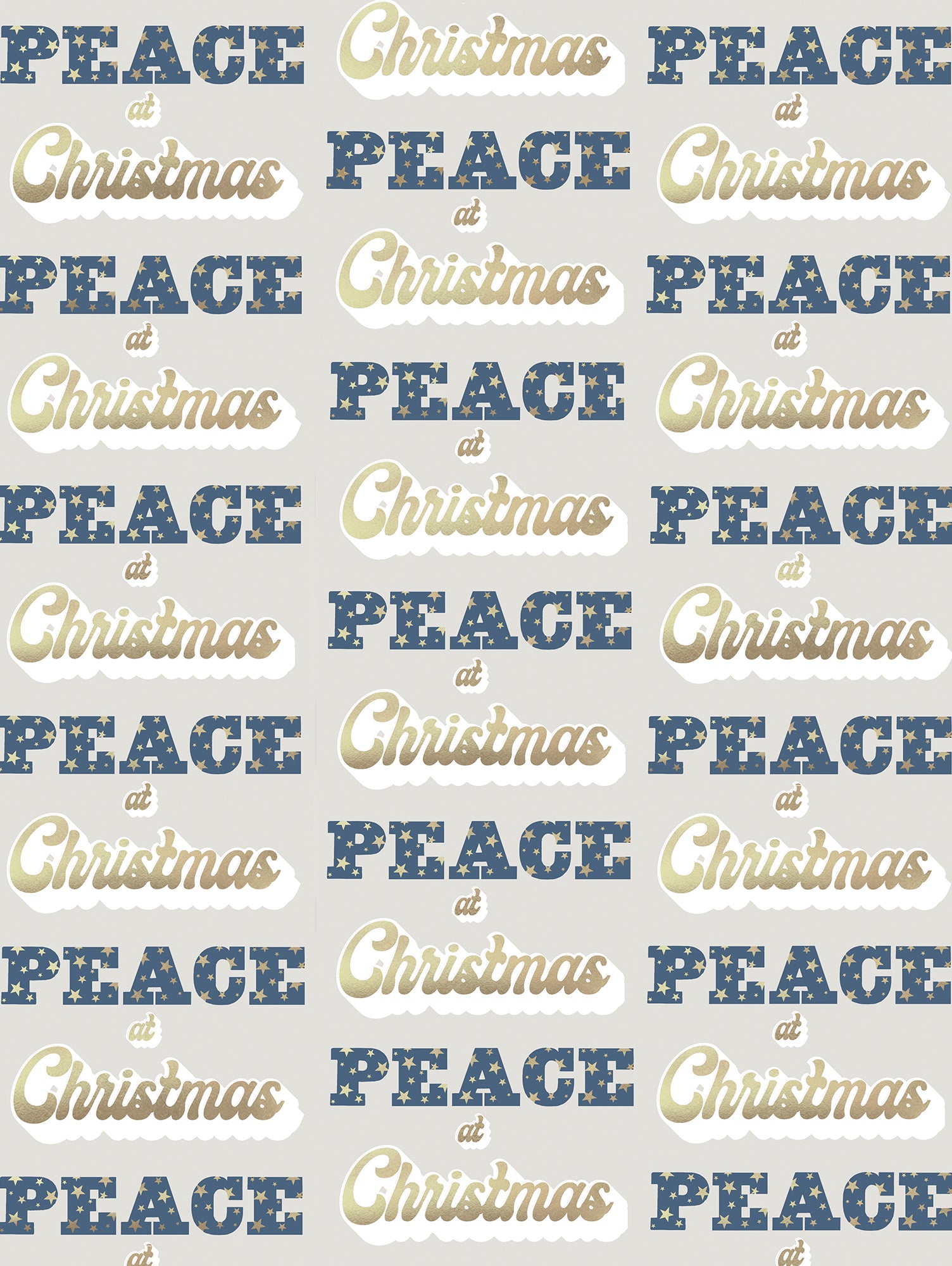 PEACE at Christmas wrapping paper