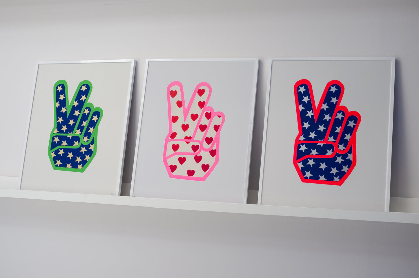DANDY STAR PEACE SIGN TRIPTYCH
