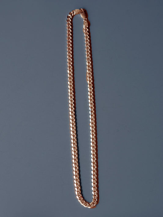 rose gold plated chunky chain 